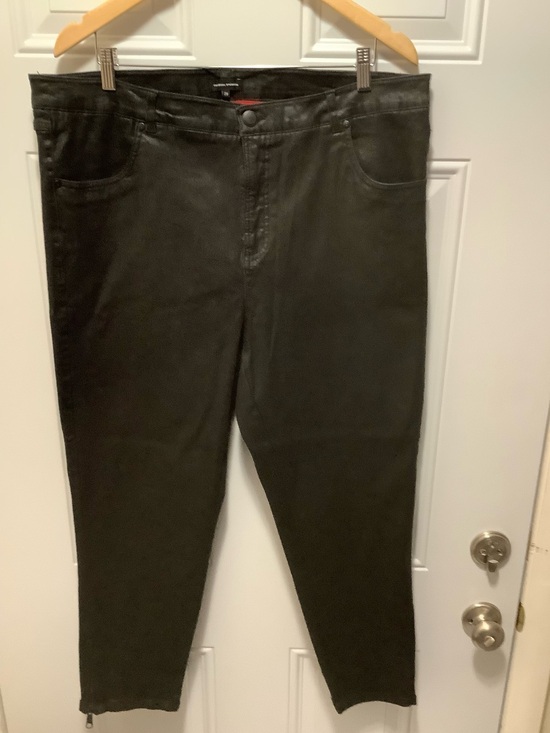 Universal Standard Pants - Universal Standard NWOT Meuse Black High Rise Resin Jeans Size 20 Zippered Ankle